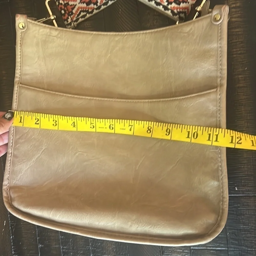Vegan Leather Crossbody w/ Guitar Style Strap